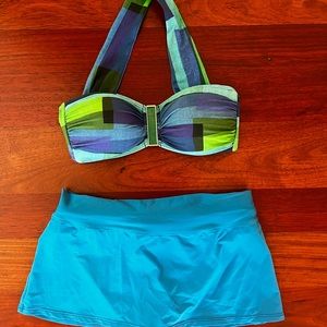 La Blanca skirted swimsuit with bandeau top